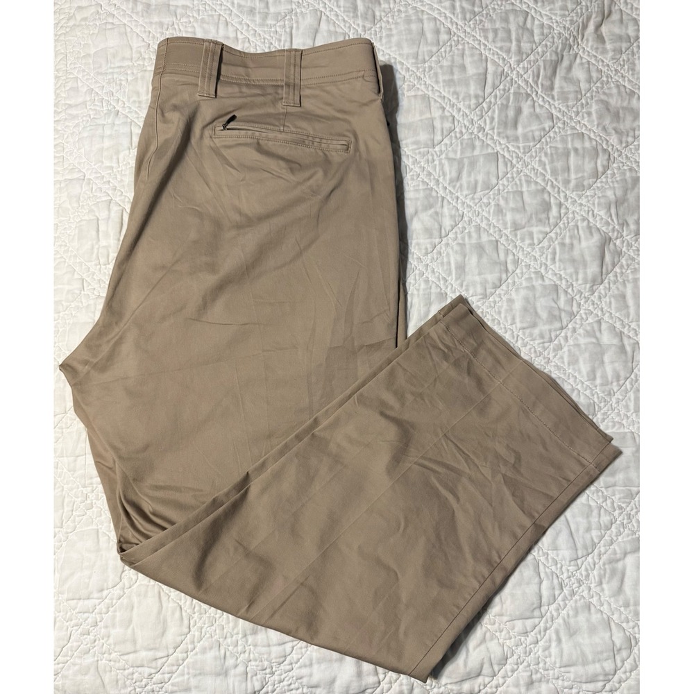Oak Hill Tech Pant Mens 42x28 Khaki Straight Fit Stretch Cotton Blend Chino